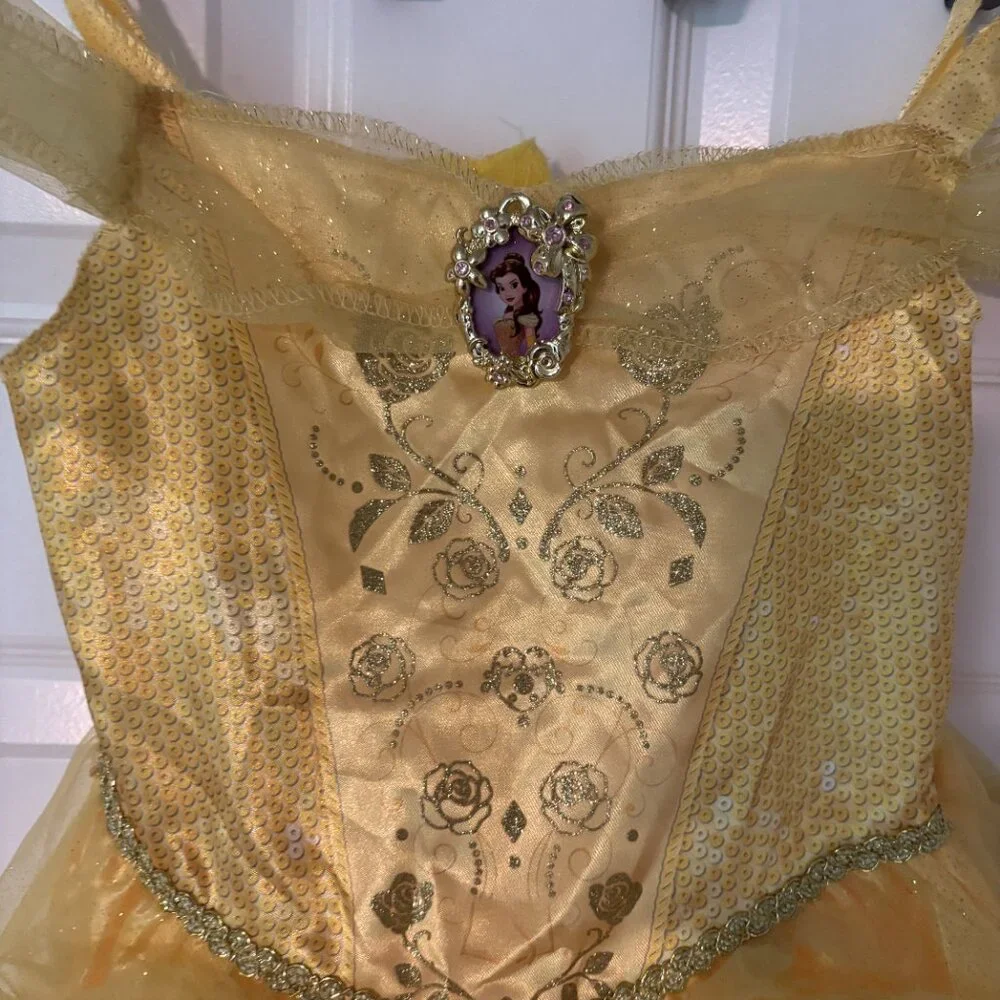 Disney‎ Princess Belle Deluxe Yellow Gown Costume – Girls S (4–6X)